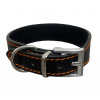 PROFIZOO Obojok Carbon koža rozšírený (23 mm x 34 cm) čierno oranžová