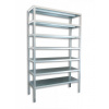 Skrutkovaný regál Biedrax 75 x 130 x 300 cm, pozinkovaný - 7 polic - pozinkovaný