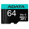 ADATA V30S/micro SDXC/64GB/UHS-I U3 / Class 10/+ Adaptér (AUSDX64GUI3V30SA2-RA1)