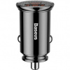 Baseus CCALL-YS01 Circular Nabíječka do Auta USB+USB-C 30W Black 6953156286535