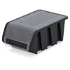 Kistenberg TRUCK PLUS Plastový úložný box s vekom, 23x16x12cm, čierny KTR23F-S411