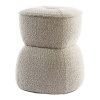 Béžový taburet z textílie buklé Leyla – Light & Living