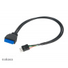 AKASA - USB 3.0 na USB 2.0 adaptér - 30 cm AK-CBUB36-30BK