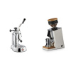 La Pavoni Stradivari Lusso + Eureka Mignon Single Dose, White & Oak