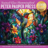 Stained Glass Hummingbird 1000-Piece Jigsaw Puzzle (Gold Foil Highlights)