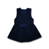 Dievčenské šaty - MIDI lichobežné šaty Veľkosť 116 (Elegantné šaty Navy modré sviatky 116)