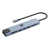 HAWK HUB 8v1 USB-C / USB-A / HDMI/ SD/TF /RJ45 HW-HUB801