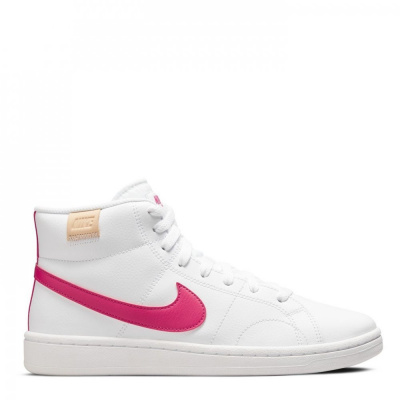 Nike Court Royale 2 Mid Top Trainers White/Pink 8 (42.5)