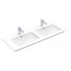 Villeroyboch VILLEROY & BOCH VERITY LINE dvojumyvadlo 130 cm, se 2 otvory pro baterie a přepadem, CeramicPlus, alpská bílá