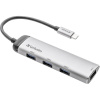 Verbatim 4 porty USB 3.0 hub s konektorom USB C, indikácia LED sivá; 49147