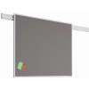 Textilná šedá tabuľa PartnerLine 90x180cm