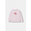 Detská bavlnená mikina Calvin Klein Jeans IU0IU00714.116.PPY2 ružová 116