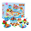 Inlea4Fun Detská krájacia torta SWEET CAKE s 80 doplnkami modrá