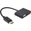 GEMBIRD DisplayPort male to HDMI female + VGA female adapter cable black A-DPM-HDMIFVGAF-01