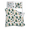 VIANOČNÉ POSTEĽNÁ BIELIZEŇ MAČKY VIANOČNÉ STROMČEKY ZIMA SMIEŠNE POSTEĽNÁ BIELIZEŇ 140x200