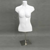 Figurína, torzo, dámske EKO s podstavcom, lesklá biela