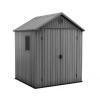 Darwin 6x6 plastový záhradný domček sivý