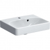 Geberit Smyle Square Umývadlo, 45x36 cm, s prepadom, otvor na batériu, biela 500.222.01.1