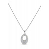 Šperky Nina - Strieborný náhrdelník s oválným príveskem s kryštály Swarovski 925/1000 - nahr ag H 050 (Strieborný náhrdelník s oválným príveskem s kryštály Swarovski 925/1000 - nahr ag H 050)