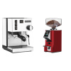 Rancilio Silvia E, white + Eureka Mignon Specialita Smart, CR ferrari red