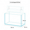 Aquael Ultrascape 60 Snow súprava 64,8 l