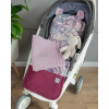 Baby Nellys 2-dielna súprava do kočíka Vafel + bavlna PREMIUM, Kvety - retro Baby Nellys
