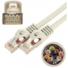 SFTP Patch Kábel Neku 2x RJ45 CAT7 PiMF, PE, PoE, 10m, sivý