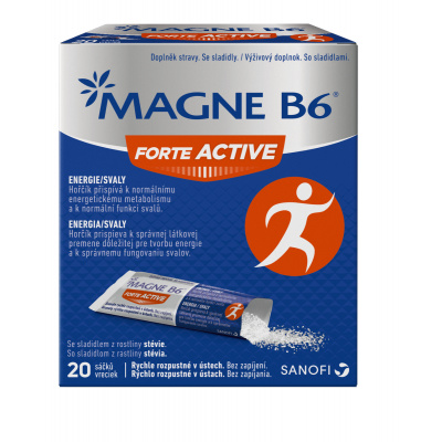 Magne B6 Forte Active prášok vo vrecúškach 20 ks