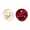BIBS Colour cumlíky z prírodného kaučuku 2 ks Ivory/Ruby - 1