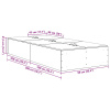 vidaXL Rám postele s úložným priestorom Sivá Sonoma 90x200 cm - Sivá - 259619-276251