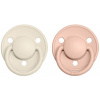 BIBS De Lux dudlíky z přírodního kaučuku 2ks - 3-18m ivory/blush