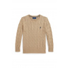 Detský bavlnený sveter Polo Ralph Lauren 322702674517 hnedá 94-100