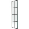 Mexen Next L, 1-krídlová vaňová zástena 50 x 150 cm, 6mm číre sklo-čierny vzor, 6mm číre sklo, profil brúsená oceľ, 895-050-000-03-77-97