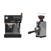 Ascaso Steel DUO PID PLUS, Black&Wood + Eureka Mignon Libra 65 All Purpose, CR grey