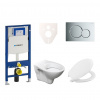 S-line Cenově zvýhodněný závěsný WC set Geberit do lehkých stěn / předstěnová montáž+ WC Pro 111.300.00.5NR2