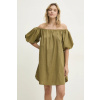 Ľanové šaty Answear.LAB 8997.FKK zelená S