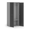 Kancelárska šatníková skriňa PRIMO GRAY, 1 polica, šatníková tyč, 800 x 500 x 1781 mm, sivá/grafit