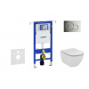 Geberit Duofix Modul na závesné WC s tlačidlom Sigma01, lesklý chróm + Ideal Standard Tesi - WC a doska 111.355.00.5 NF2
