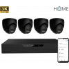 iGET HOME N85P4 - kamerový NVR PoE set 3K rozlišení, 8CH NVR + 4x kamera se zvukem, IR a LED 75020821