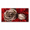 Obrázok akrylu na závesnej stene 140x70 kvety ruží (Obrázok akrylu na závesnej stene 140x70 kvety ruží)