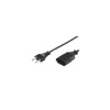 PremiumCord Kabel síťový prodlužovací dvojvidlice 230V 3m kpsm3