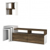 VerDesign, ELIOT obývacia stena, biela/orech LTD