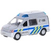 Kids Globe Traffic polícia 14cm kov spätný chod na batérie český design svetlo a zvuk