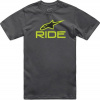 Tričko Alpinestars ALPINESTARS RIDE 4.0 CSF TEE, Charcoal/Lime/Black Velikost: S