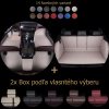 Luxusné autokoberce Dragonskin basic set premium + 2x Box 14 farebných variant Farba kože: Diamond Farba kože : Vínovo Červená