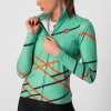 CASTELLI Cyklistický dres s dlhým rukávom zimný - DIAGONAL - zelená