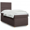 Box spring postel s matrací tmavě hnědá 80x200 cm textil Hnědá 3293403