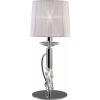 Mantra Tiffany stolová lampa 2x W biela-chrómová 3868