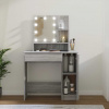 zahrada-XL Toaletný stolík s LED sivý dub sonoma 86,5x35x136 cm 820485