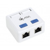 Zásuvka Solarix CAT5 STP 2 x RJ45 na omietku biela SX288-5E-STP-WH (22162881)